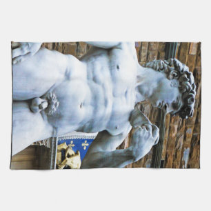 Paño De Cocina Estatua de Florencia de David con cita del amor