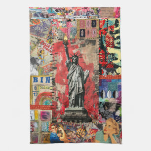 Paño De Cocina Estatua de la libertad: arte de la escuela de medi