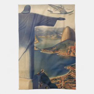 Paño De Cocina Estatua del Cristo Redentor, Río de Janeiro, Brasi