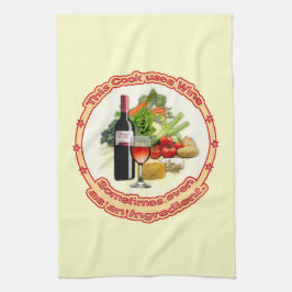 Paño De Cocina Este cocinero utiliza vino