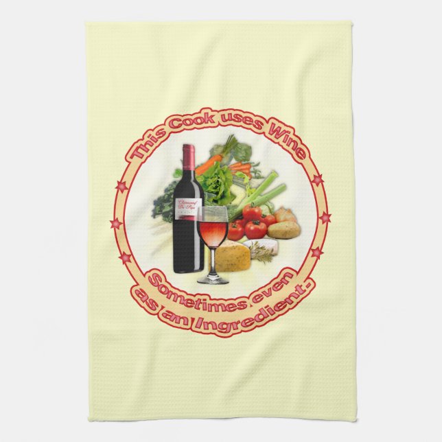 Paño De Cocina Este cocinero utiliza vino (Vertical)