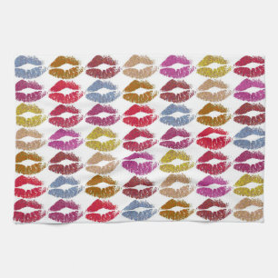 Paño De Cocina Estilizados Labios Coloridos #11