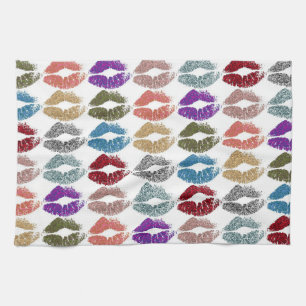 Paño De Cocina Estilizados Labios Coloridos #39
