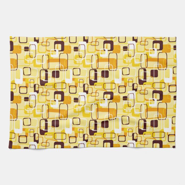 Paño De Cocina Estilo abstracto amarillo y negro moderno (Horizontal)