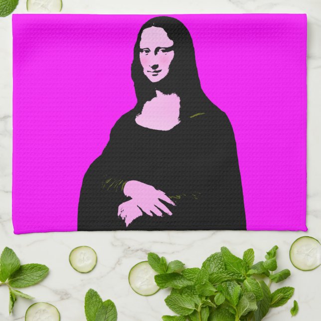 Paño De Cocina Estilo de arte pop de Mona Lisa (Doblado)