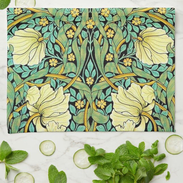 Paño De Cocina Estilo de misión de William Morris Pimpernel (Doblado)