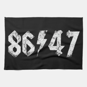 Paño De Cocina Estilo de rock 80 retro anti Trump