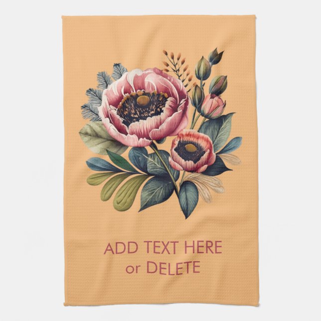 Paño De Cocina Estilo floral salvaje de boho (Vertical)