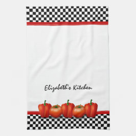 Paño De Cocina Estilo italiano de Pepper de Tomates Rojos persona