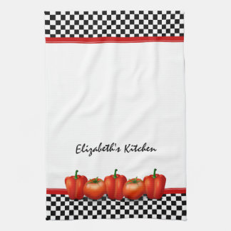 Paño De Cocina Estilo italiano de Pepper de Tomates Rojos persona