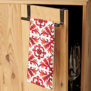 Paño De Cocina Estilo italiano,mosaico,rojo