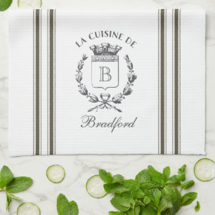 Paño De Cocina Estilo marrón vintage Francés Sack con nombre pers