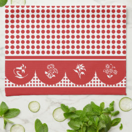 Paño De Cocina Estilo retro vintage Vieira de puntos de la polka