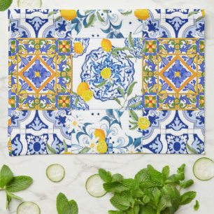 Paño De Cocina Estilo siciliano, arte de verano