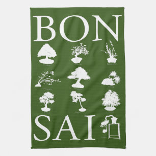 Paño De Cocina Estilos básicos del árbol Bonsai