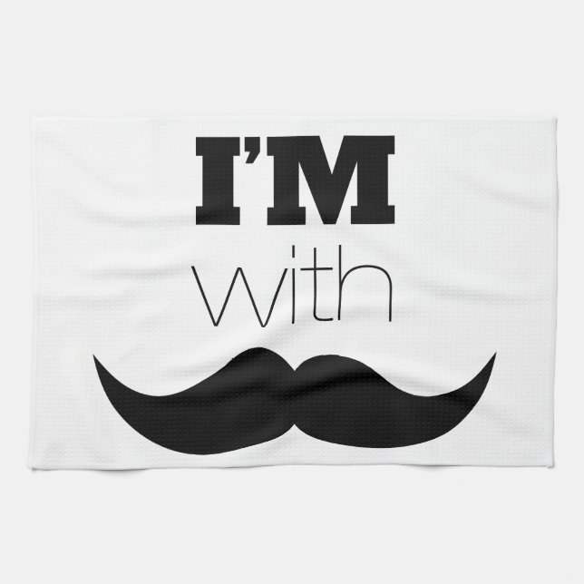 Paño De Cocina Estoy con Mustache (Horizontal)