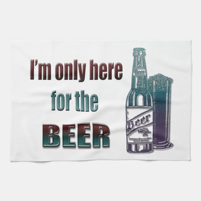 Paño De Cocina Estoy solamente aquí para la cerveza (Horizontal)
