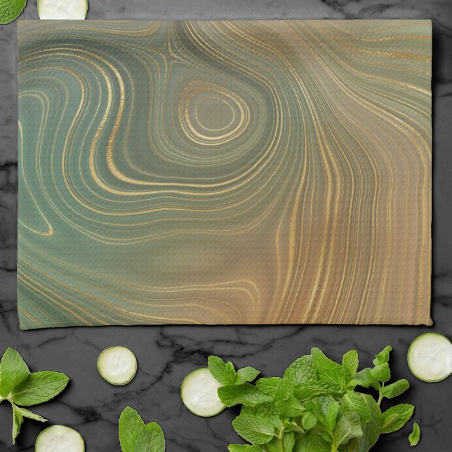 Paño De Cocina Estratos de Olive Earthy | Agentes de tinta verde  (Subido por el creador)