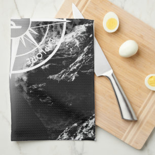 Paño De Cocina Estrella de brújula emblema monopólico montañas dr