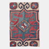 Estrella de Cartouche II Azul Rojo del Siglo XIX