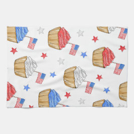 Paño De Cocina Estrella de la bandera azul blanca roja, pasteles