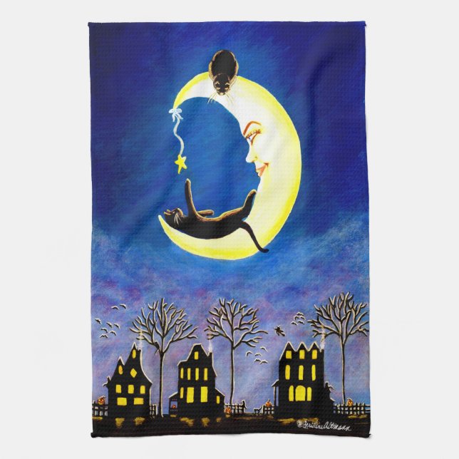 Paño De Cocina Estrella de Salem " de cocina de Halloween la (Vertical)