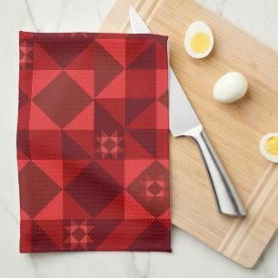 Paño De Cocina Estrella nórdica roja brillante
