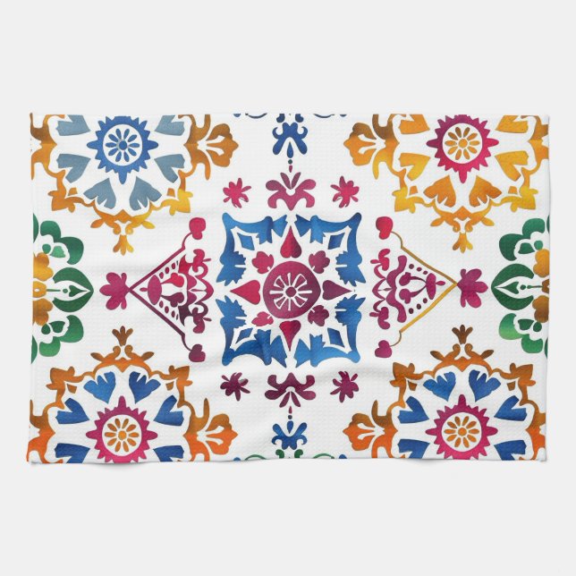 Paño De Cocina Estrellas coloridas de México (Horizontal)