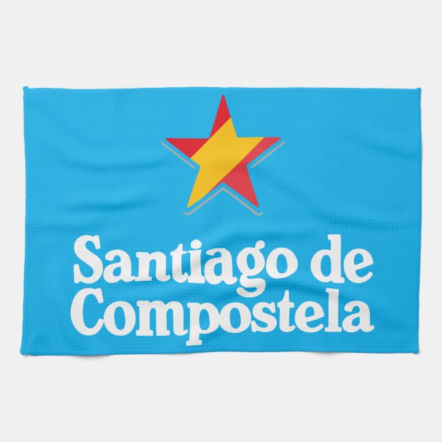 Paño De Cocina Estrellas de España – Santiago de Compostela (Horizontal)