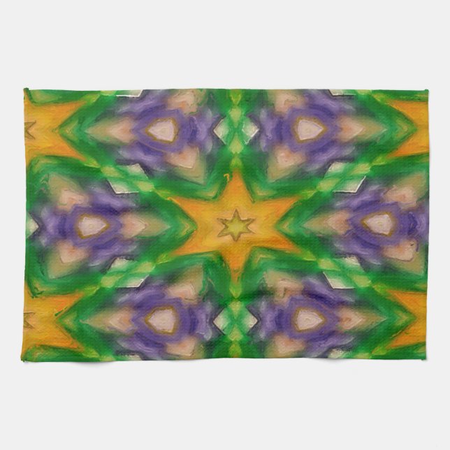 Paño De Cocina Estrellas de Mardi Gras (Horizontal)