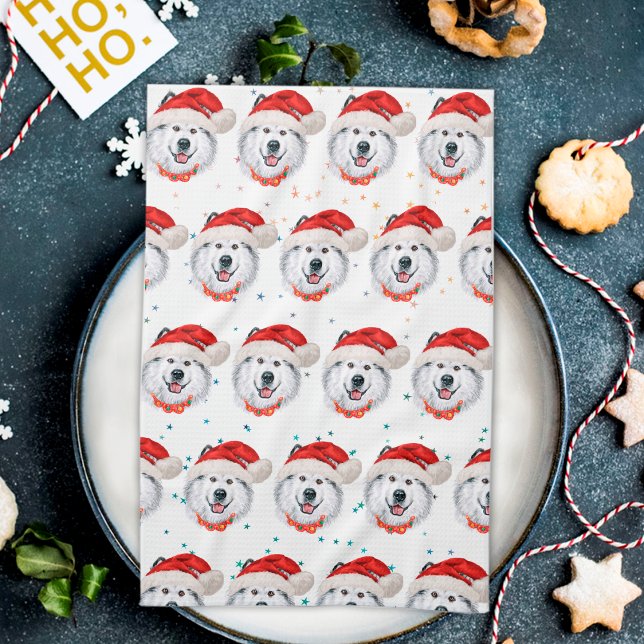 Paño De Cocina Estrellas de Navidad de la raza de perro Malamute  (Subido por el creador)