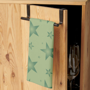 Paño De Cocina Estrellas de olivo elegantes y sofisticadas sobre 