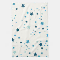Estrellas en múltiples tonos azules sobre blanco