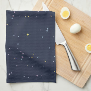 Paño De Cocina Estrellas Lindas En Un Cielo Nocturno Brillante