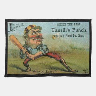 Paño De Cocina Etiqueta de cigarro vintage, Tansill Punch de béis
