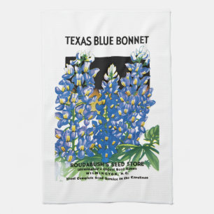Paño De Cocina Etiqueta de paquete de semillas azul Bonnet de Tex