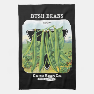 Paño De Cocina Etiqueta de paquete de semillas de alubias de Bush