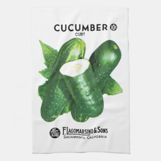Paño De Cocina Etiqueta de paquete semilla de pepino