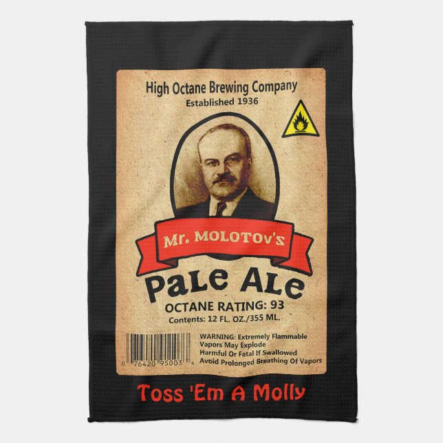 Paño De Cocina Etiqueta Pale Ale de Molotov (Vertical)