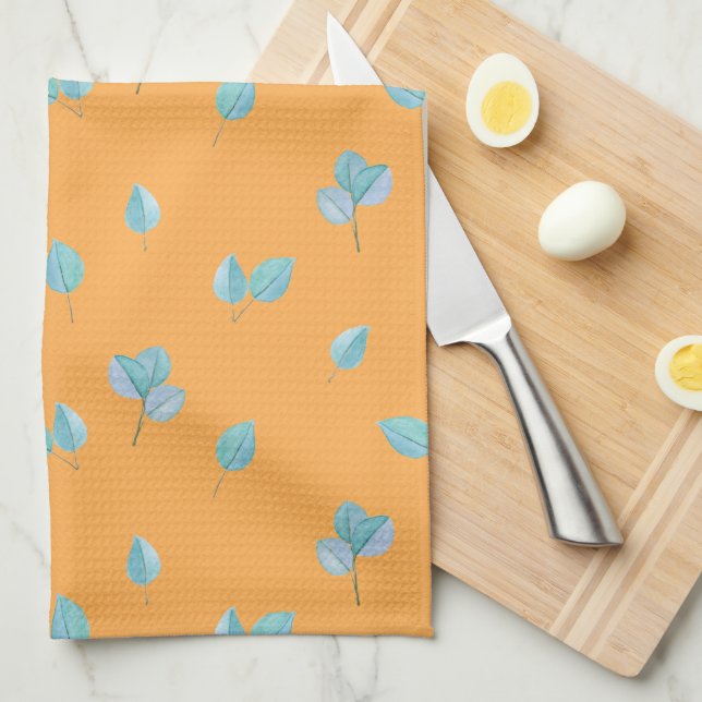 Paño De Cocina Eucalyptus De Moda En Marigold (Doblado Cuarto)