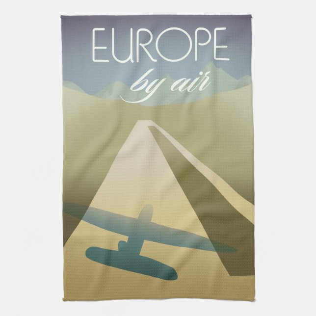 Paño De Cocina Europa en Avión (Vertical)