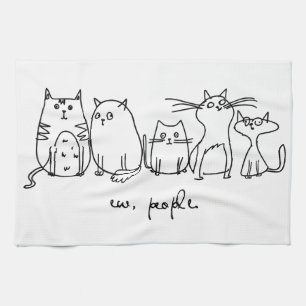 Paño De Cocina Ew, People Funny Meowy Cat Aovers