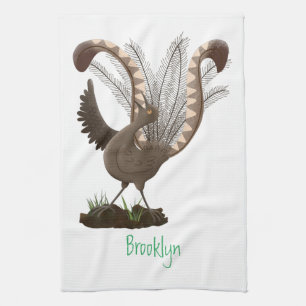 Paño De Cocina Excelente ilustracion de personalizado de lyrebird