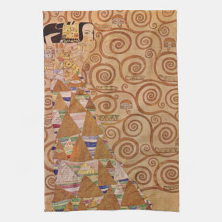 Paño De Cocina Expectación de Klimt Arte Nouveau Victoriano Antig
