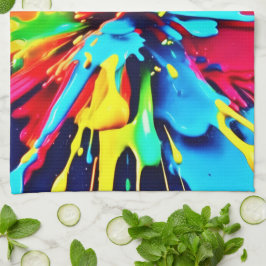 Paño De Cocina Explosión abstracta de color y pintura