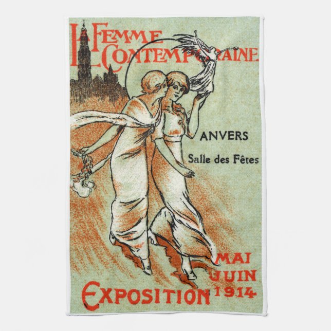 Paño De Cocina Expo de la Mujer Moderna de 1914 (Vertical)
