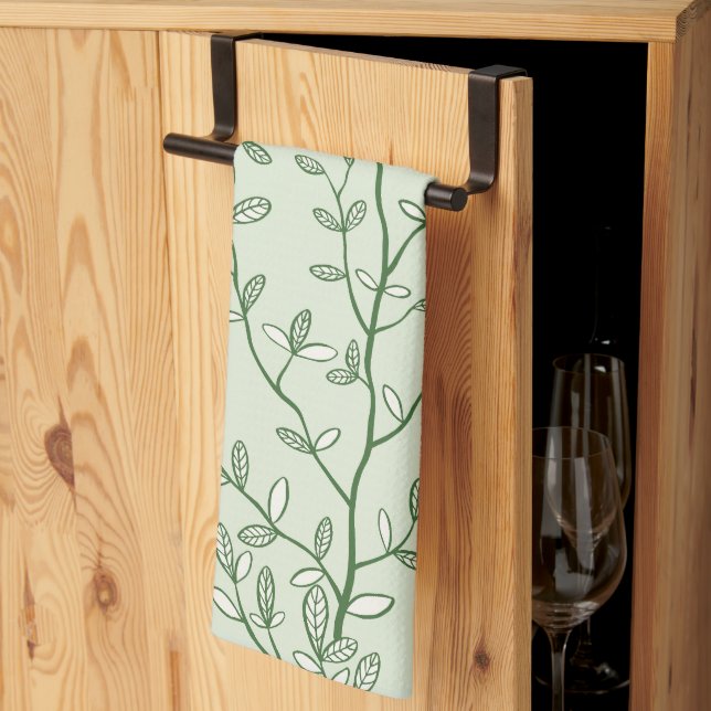 Paño De Cocina Extensión de hoja verde (Pliegue de tercios)