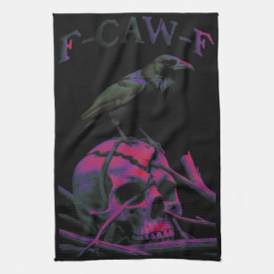Paño De Cocina F-Caw-F Funny Black Crow Bird