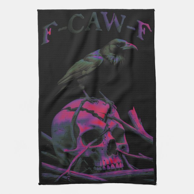 Paño De Cocina F-Caw-F Funny Black Crow Bird (Vertical)