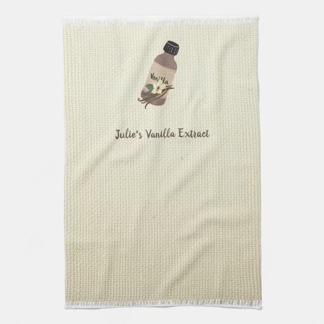 Paño De Cocina Fabricante de extractos de vainilla de personaliza (Vertical)